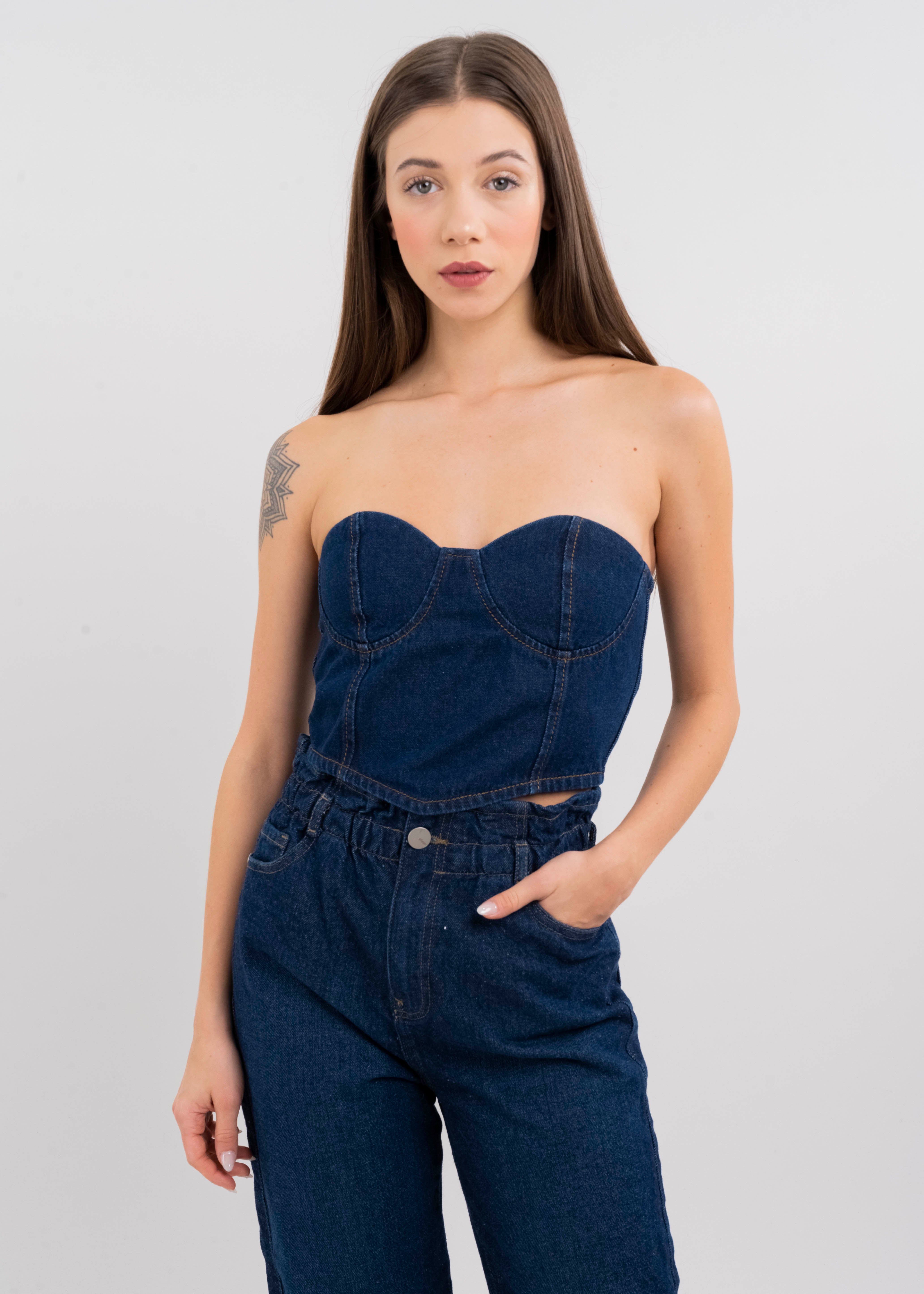 Top corset denim sold by Shasa product image thumbnail 2