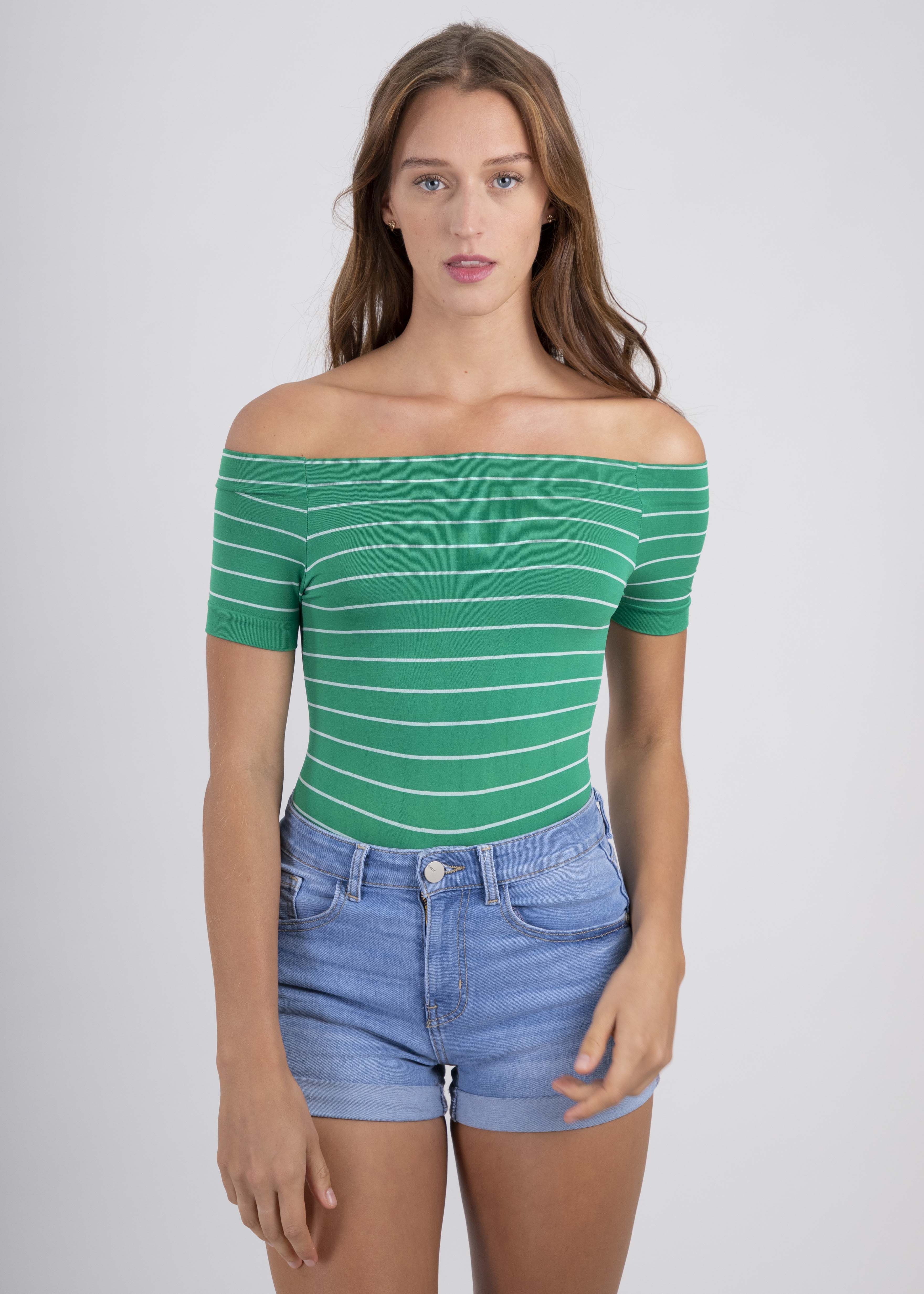 Bodysuit rayas hombro descubierto sold by Shasa product image thumbnail 2