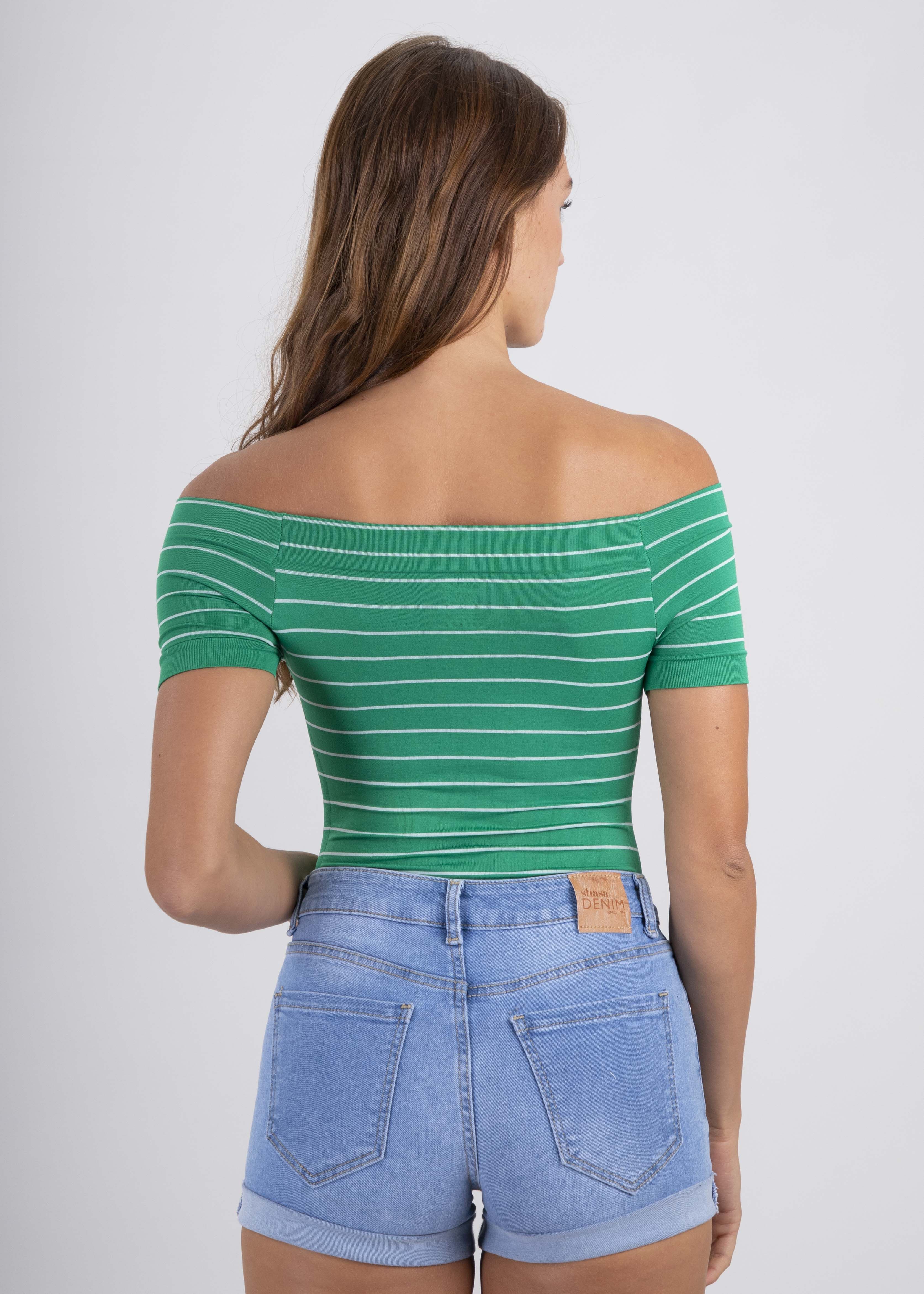 Bodysuit rayas hombro descubierto sold by Shasa product image thumbnail 4