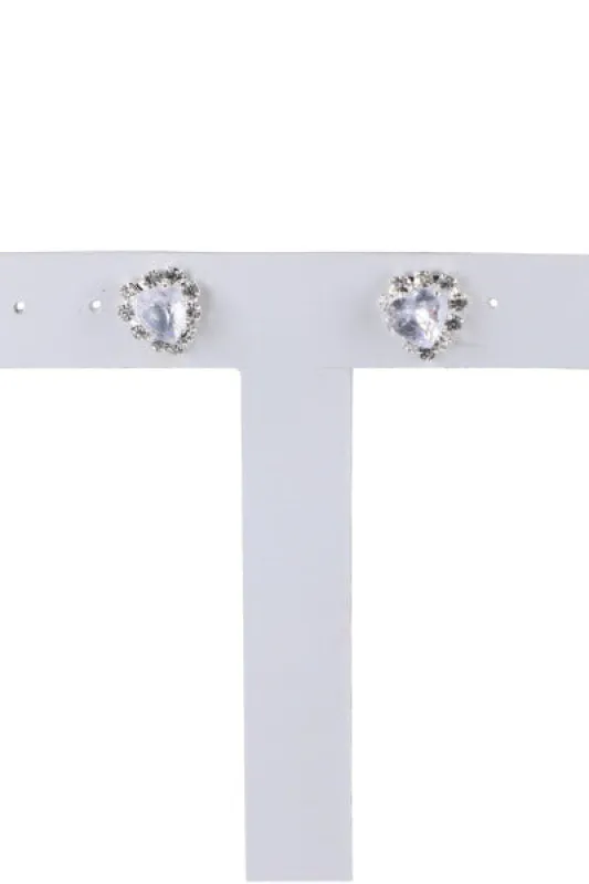 Aretes studs corazón sold by Shasa