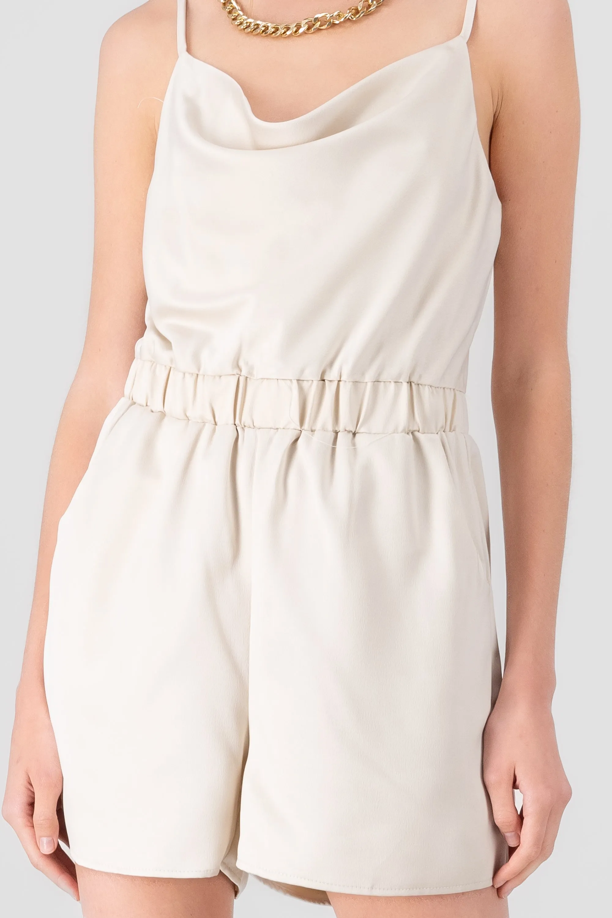 Romper satin con cuello cascada sold by Shasa product image thumbnail 5