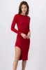 Vestido midi acanalado abertura sold by Shasa