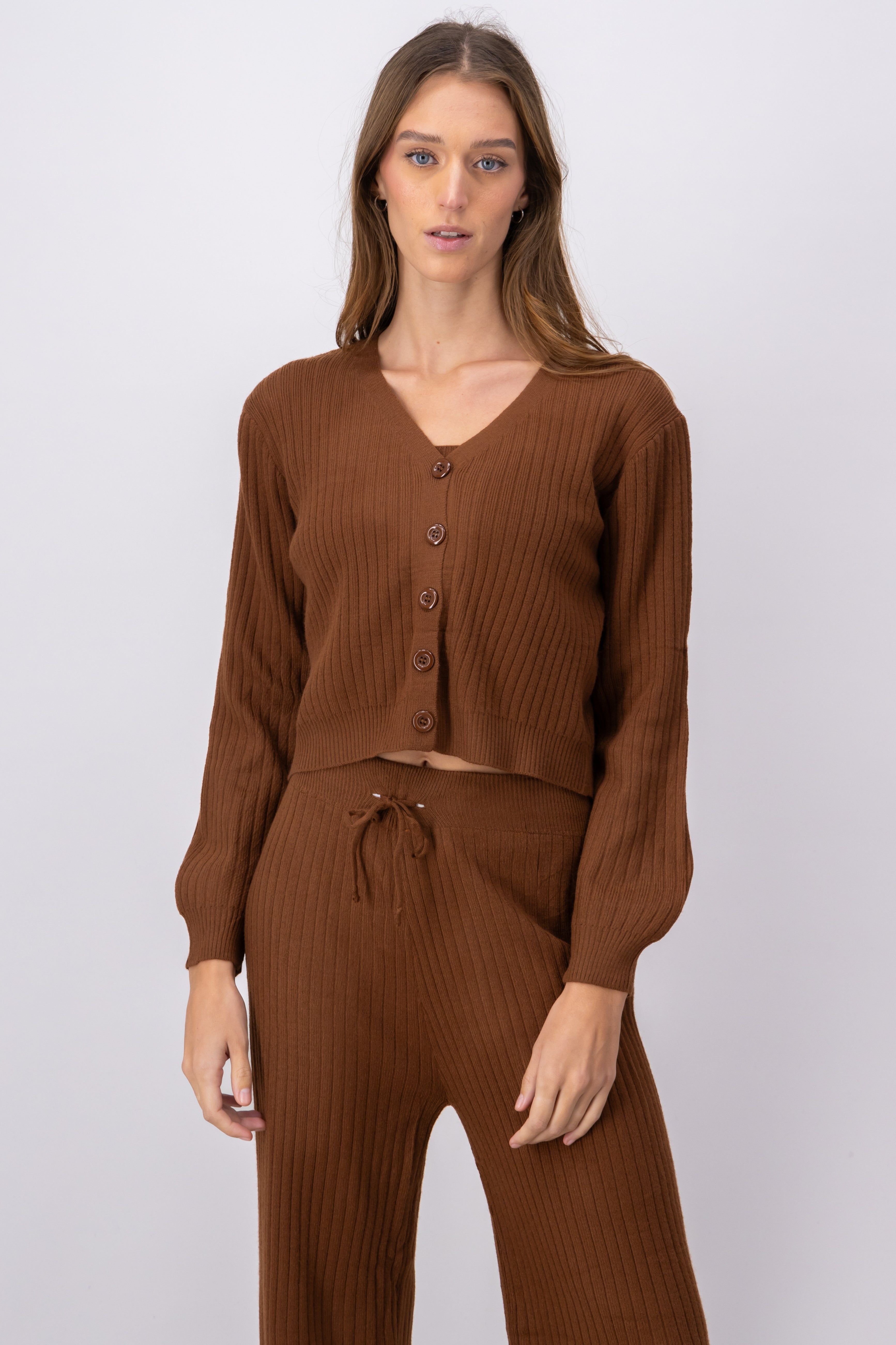 Cárdigan tejido acanalado botones sold by Shasa