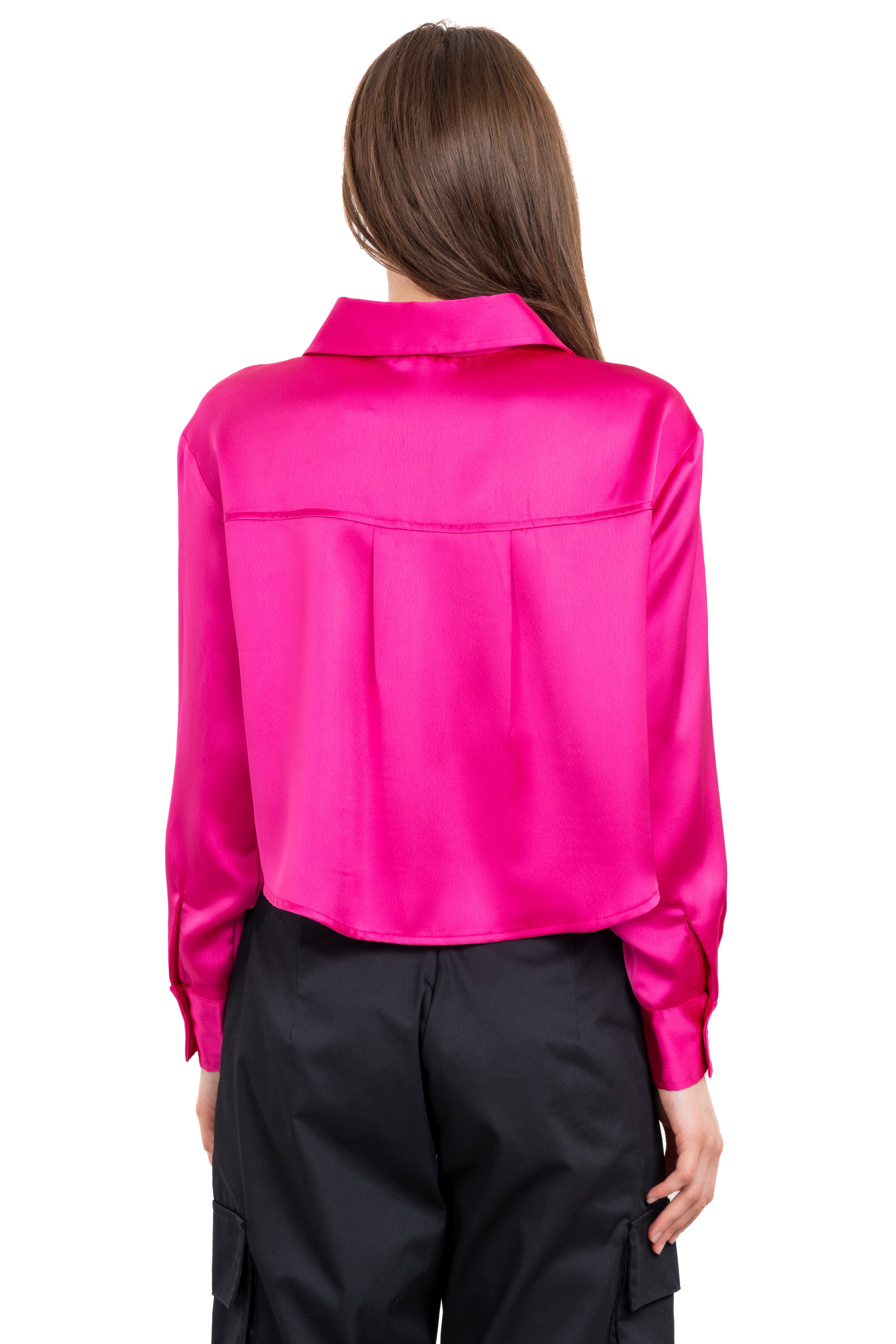 Camisa crop satín bolsa sold by Shasa product image thumbnail 4