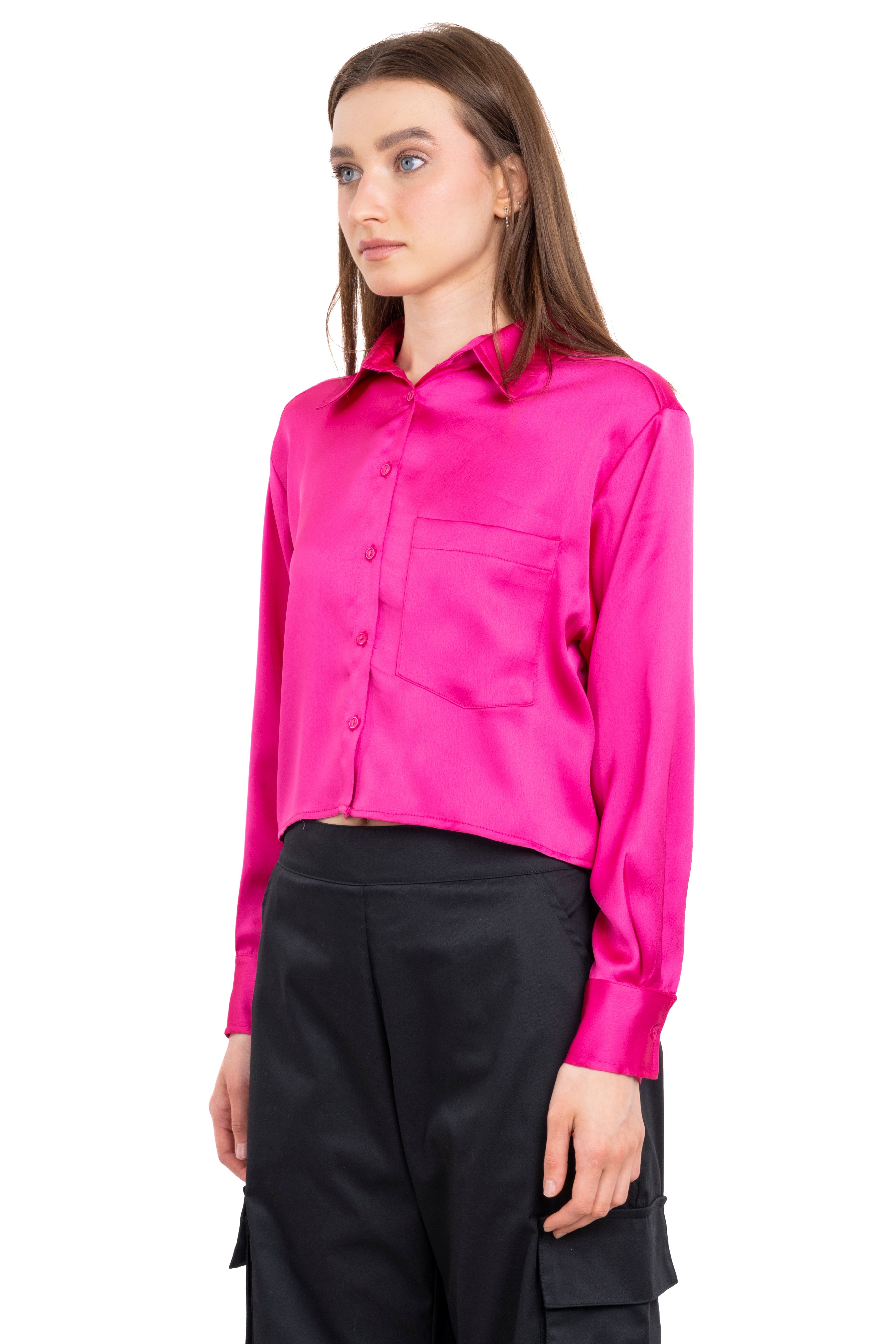 Camisa crop satín bolsa sold by Shasa product image thumbnail 3