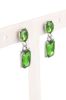 Aretes colgantes piedras cuadradas sold by Shasa