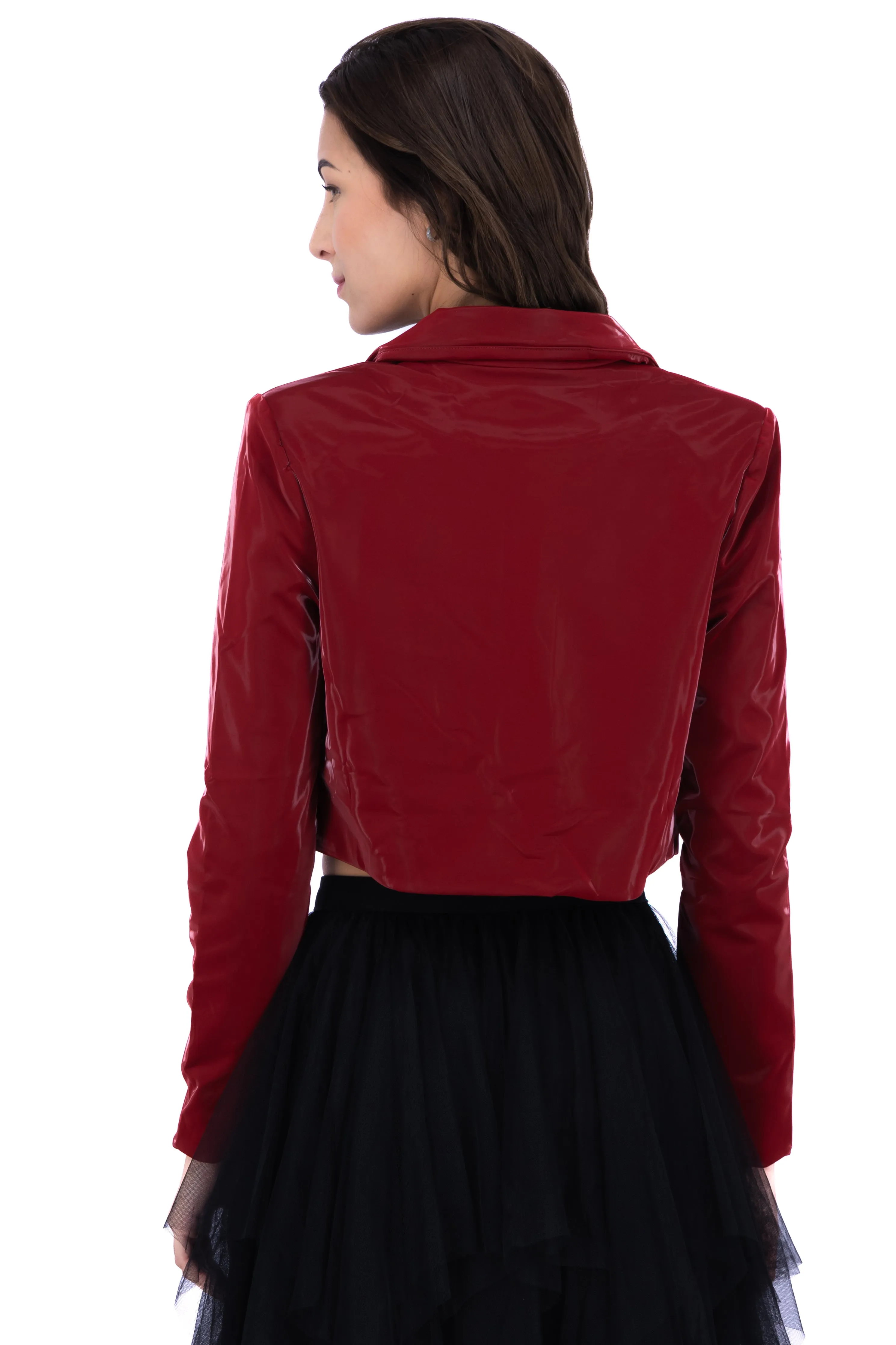 Blazer cropped con efecto liso sold by Shasa product image thumbnail 4