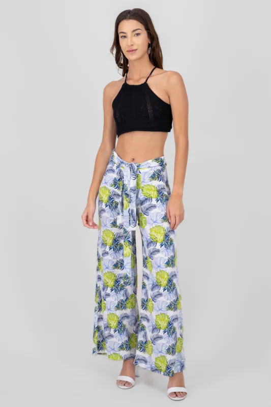 Pantalon recto tropical sold by Shasa