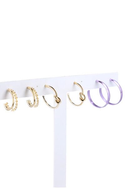 Set 3 pares arracadas nudo sold by Shasa product image thumbnail 2