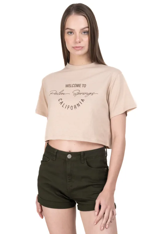 Playera crop boxy palm springs sold by Shasa