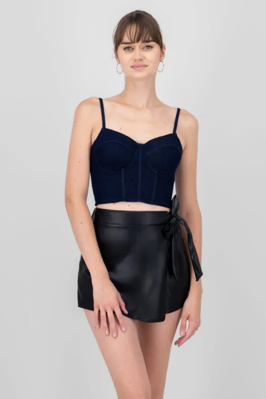 Top Crop Denim Copas sold by Shasa