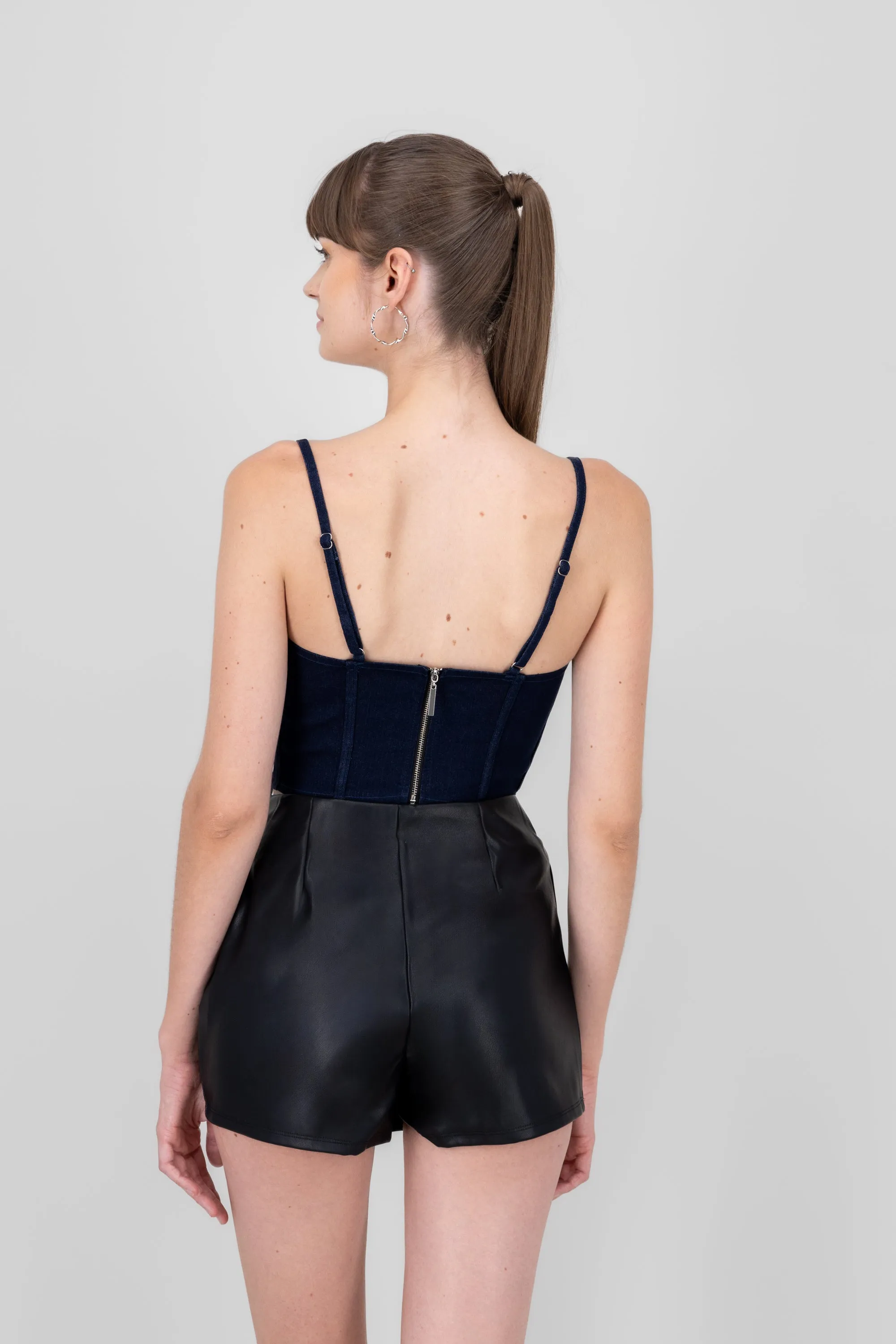 Top Crop Denim Copas sold by Shasa product image thumbnail 4