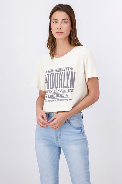 Playera crop estampado Brooklyn sold by Shasa product image thumbnail 2