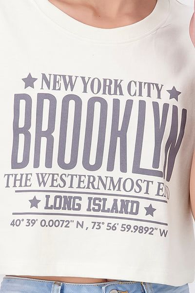 Playera crop estampado Brooklyn sold by Shasa product image thumbnail 5