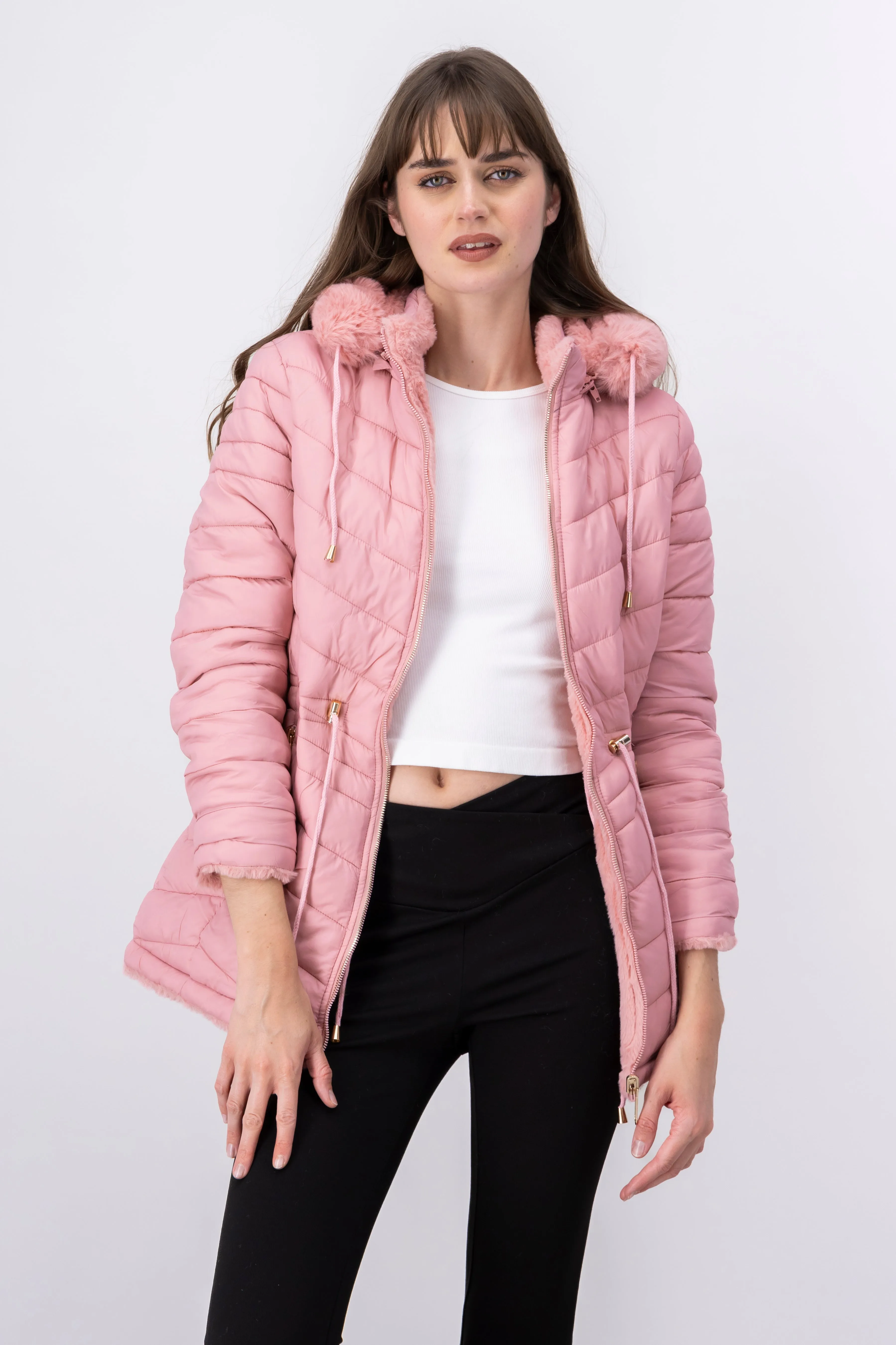 Chamarra larga capitonada sold by Shasa