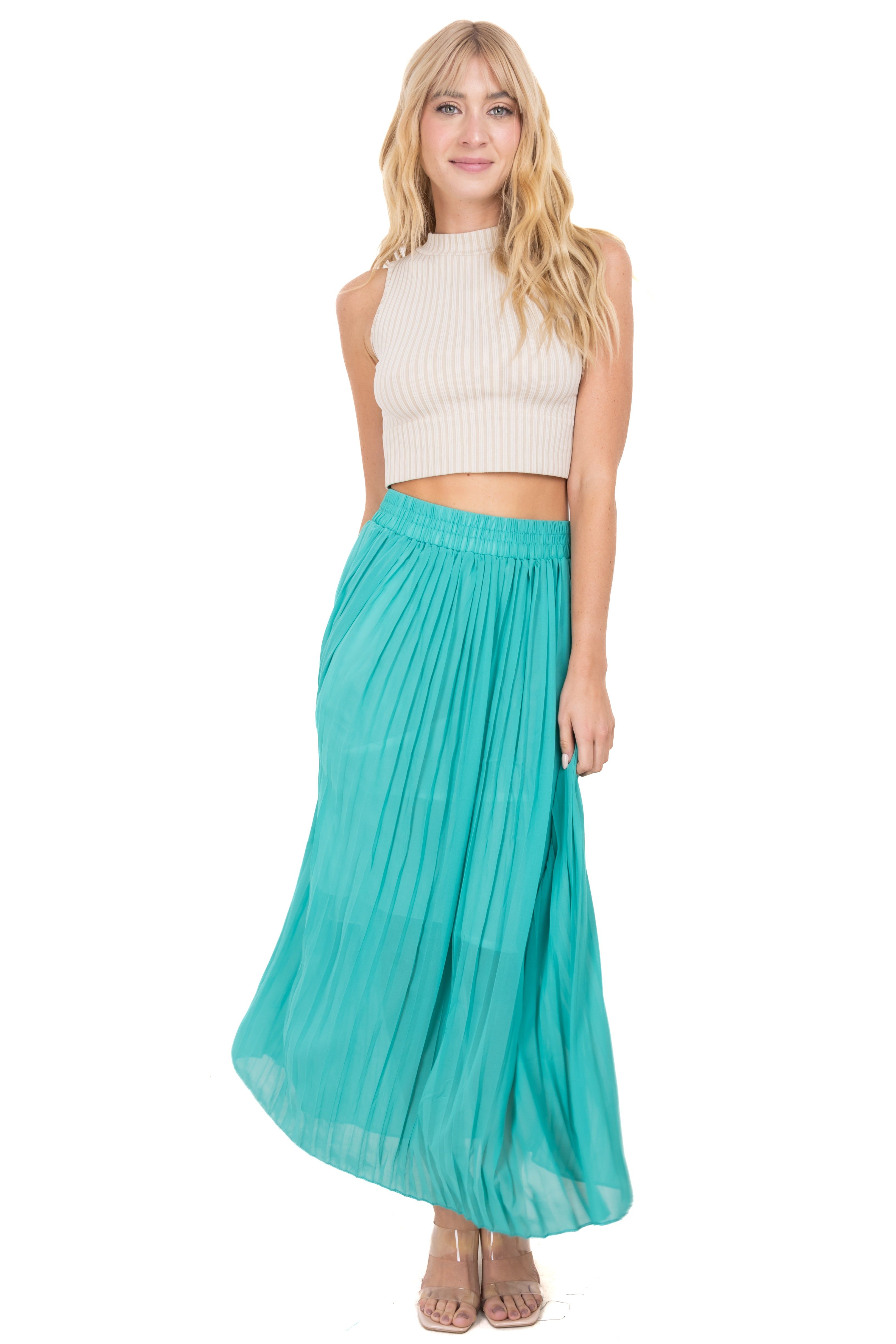 Falda midi tableada mesh sold by Shasa product image thumbnail 2