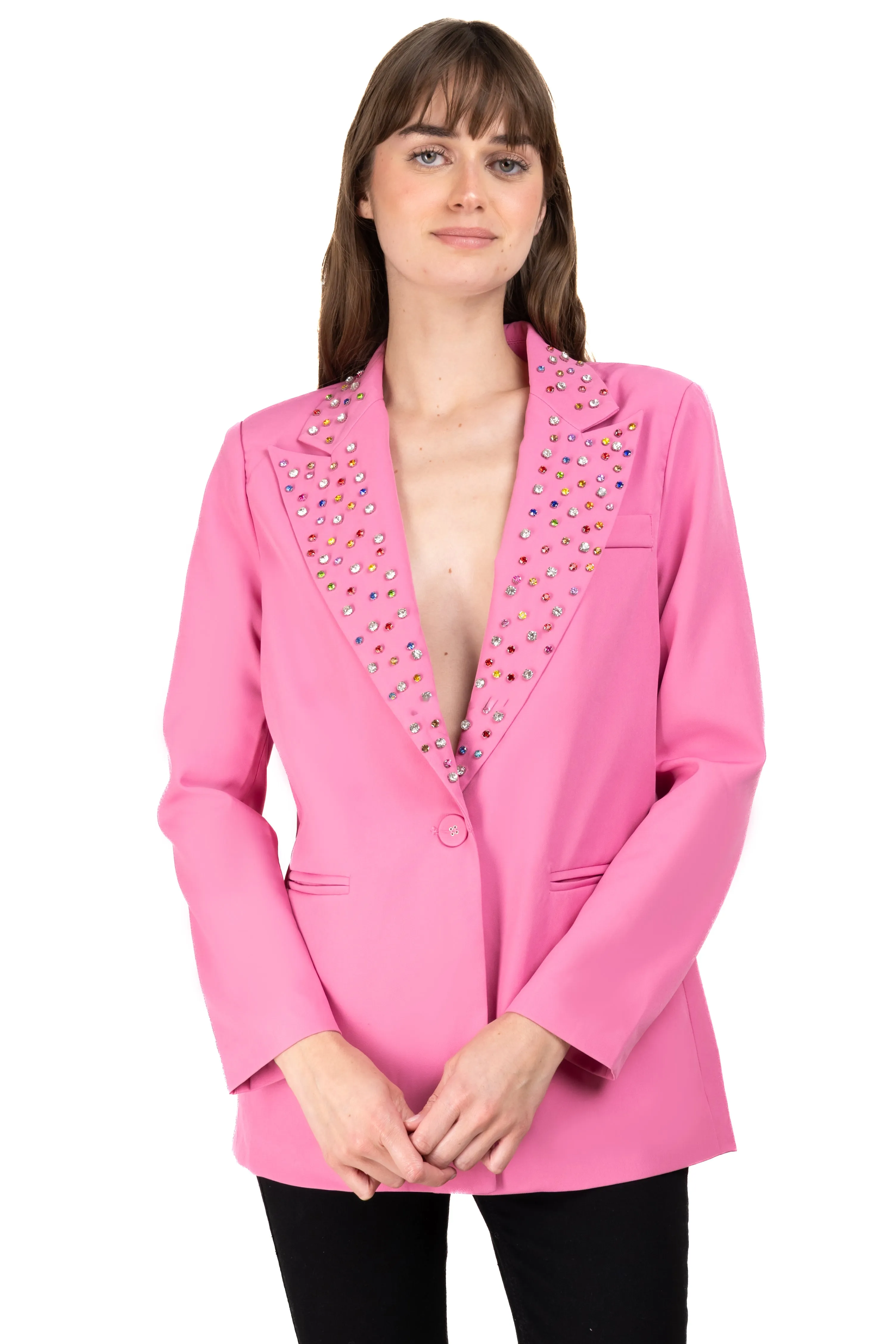 Saco solapa brillos multicolor sold by Shasa