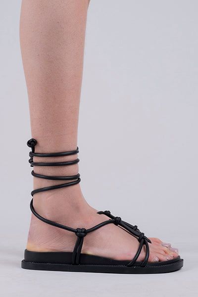 Sandalias planas lace up nudos sold by Shasa product image thumbnail 5