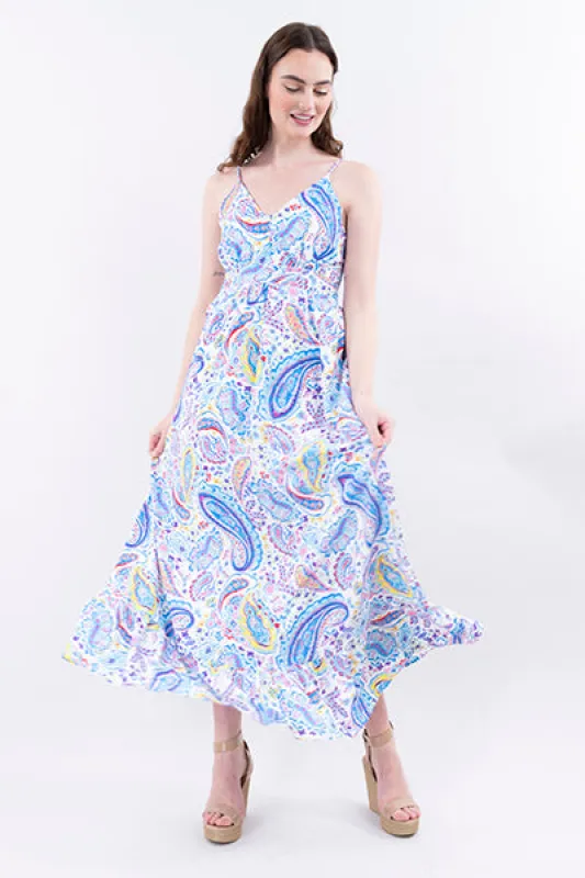 Vestido maxi olán paisley sold by Shasa