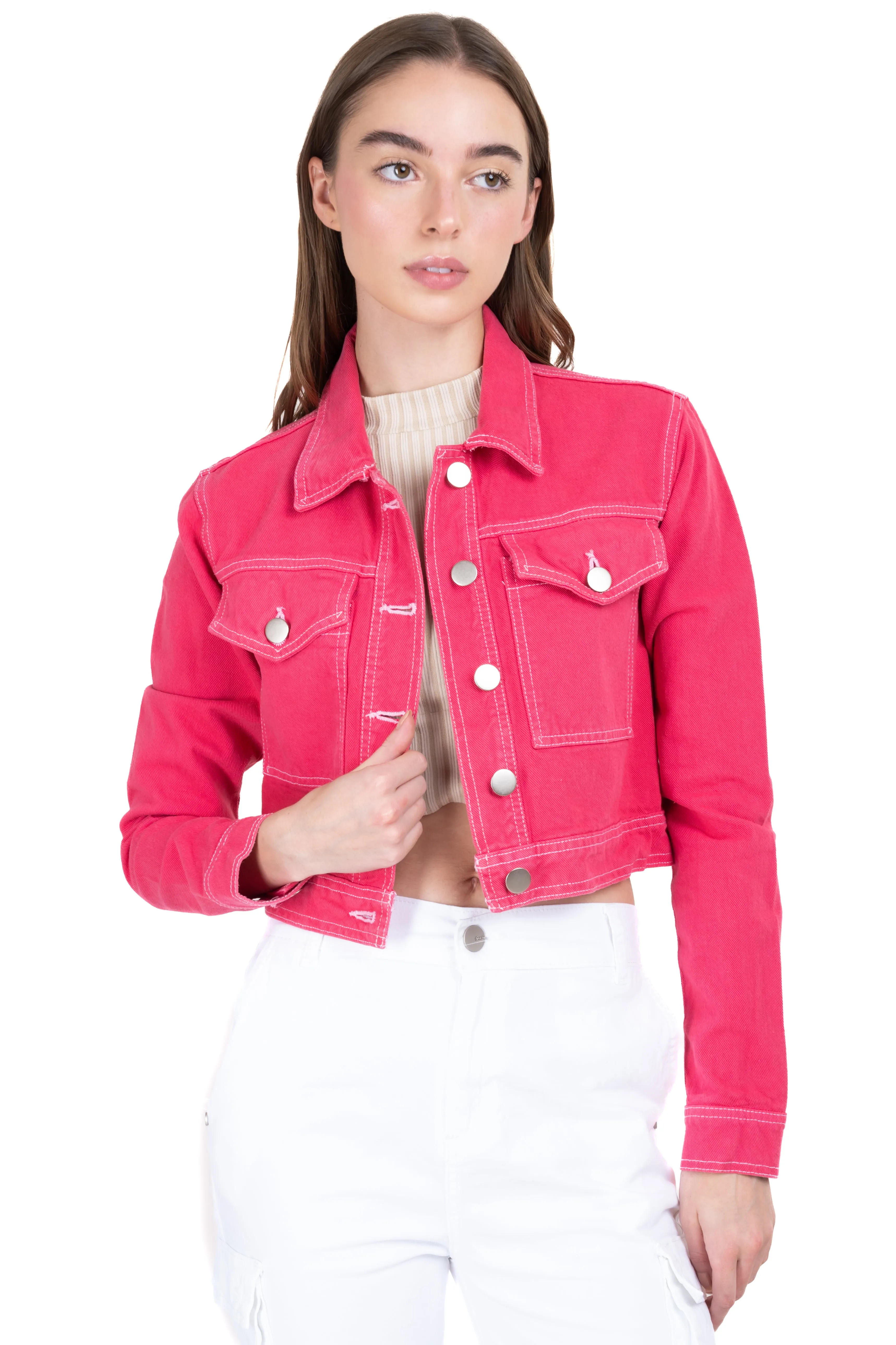 Chamarra corta de mezclilla sold by Shasa