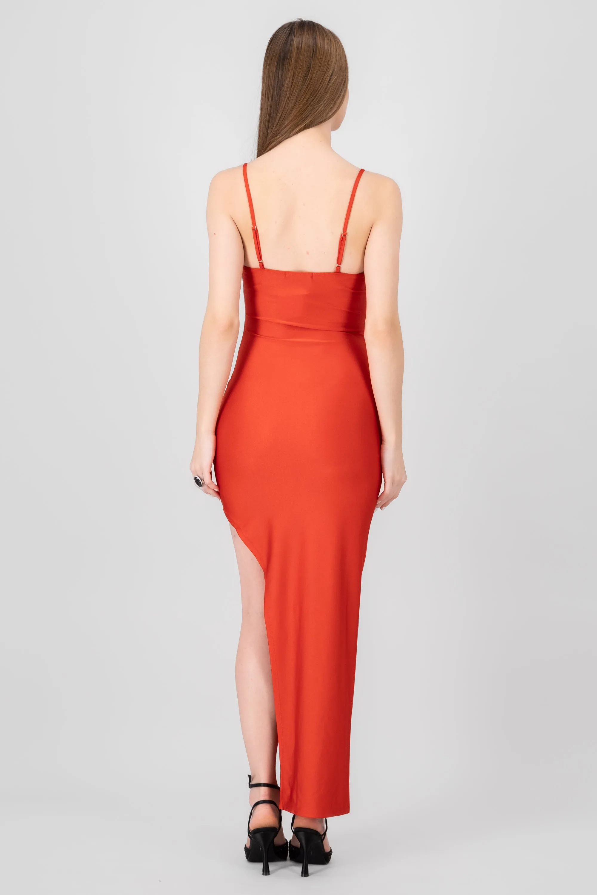 Maxi vestido liso escote brillos sold by Shasa product image thumbnail 4