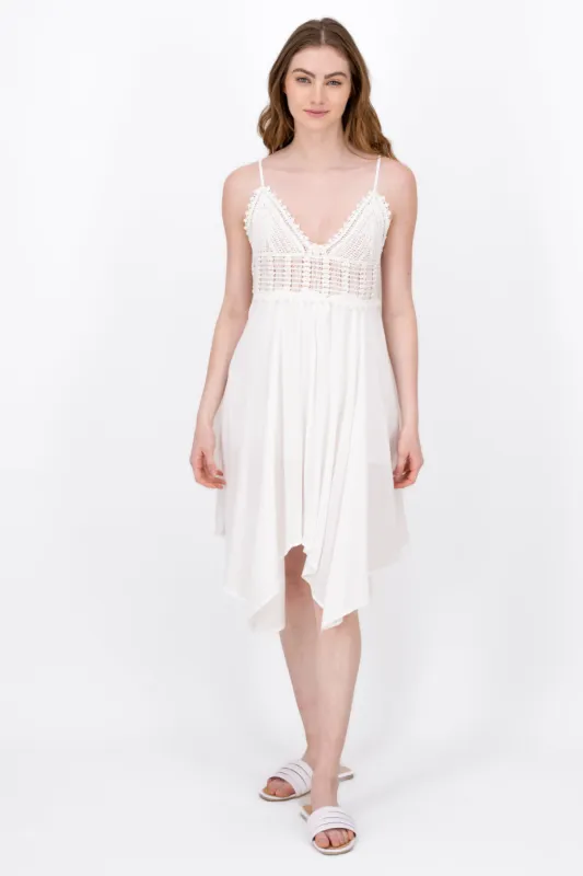 Vestido Midi Detalle Crochet sold by Shasa