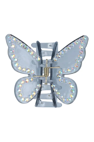 Pinza transparente mariposa brillos sold by Shasa