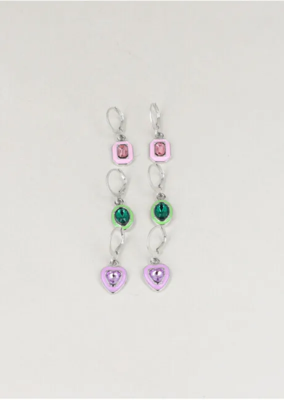Set 3 Pares Aretes Cristal Color sold by Shasa
