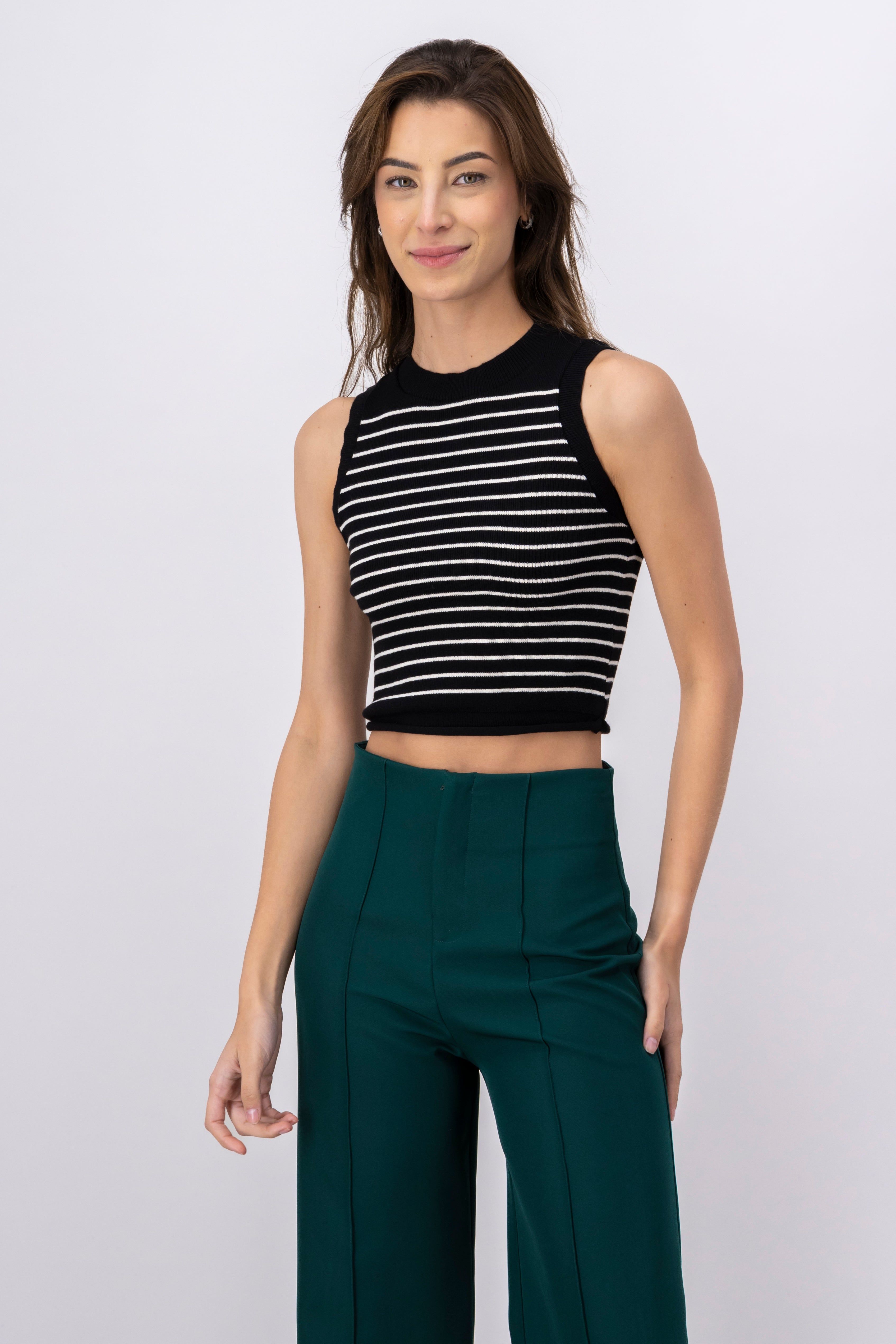 Top Sin Maga Rayas Hypsters sold by Shasa