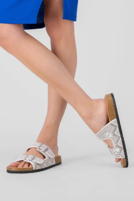 Sandalia Dos Tiras Chaquiras sold by Shasa