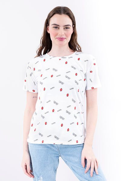 Playera estampado happy lentes sold by Shasa