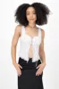 Top de lace up con encaje sold by Shasa