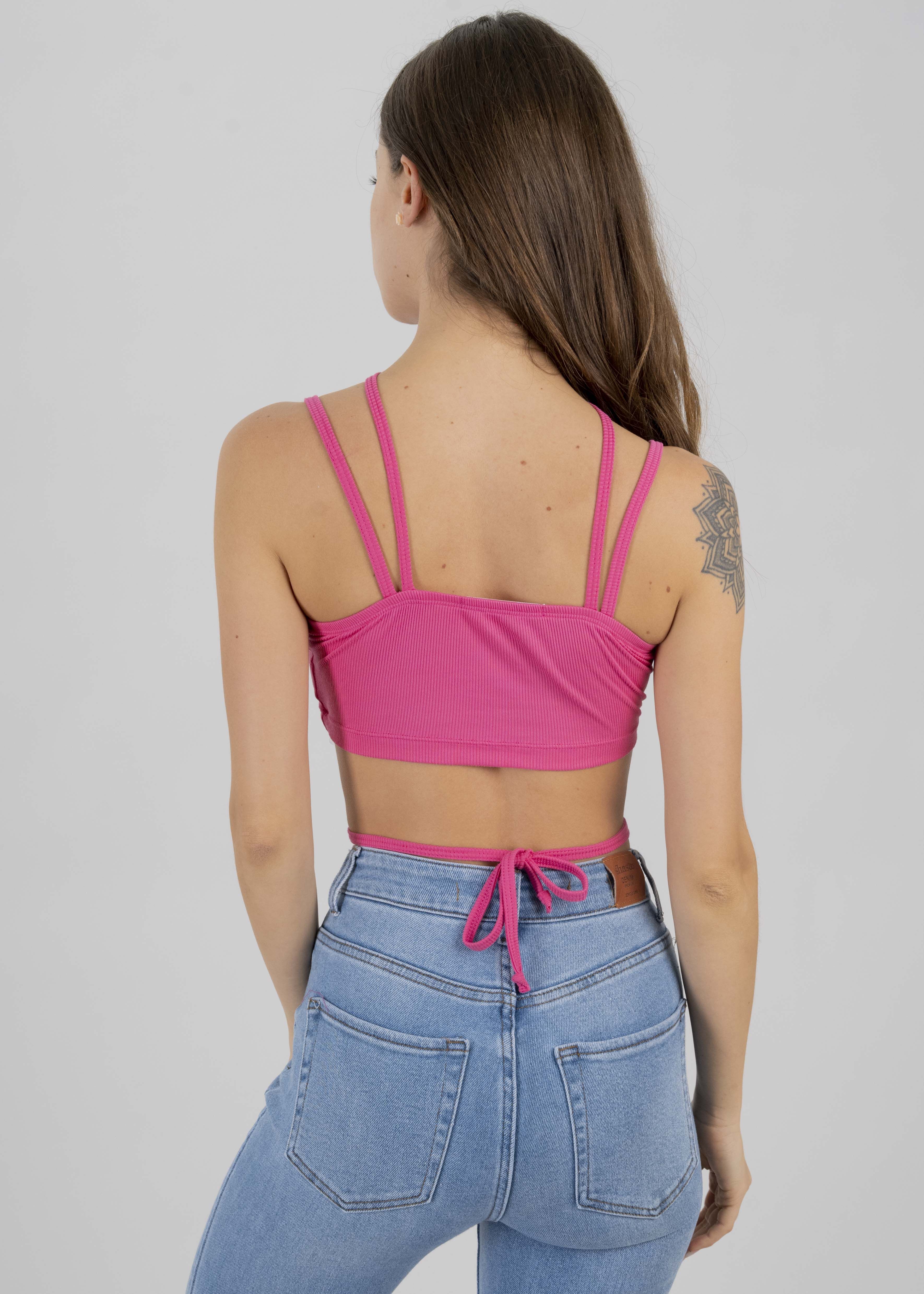 Top crop acanalado cintas cruzadas sold by Shasa product image thumbnail 4