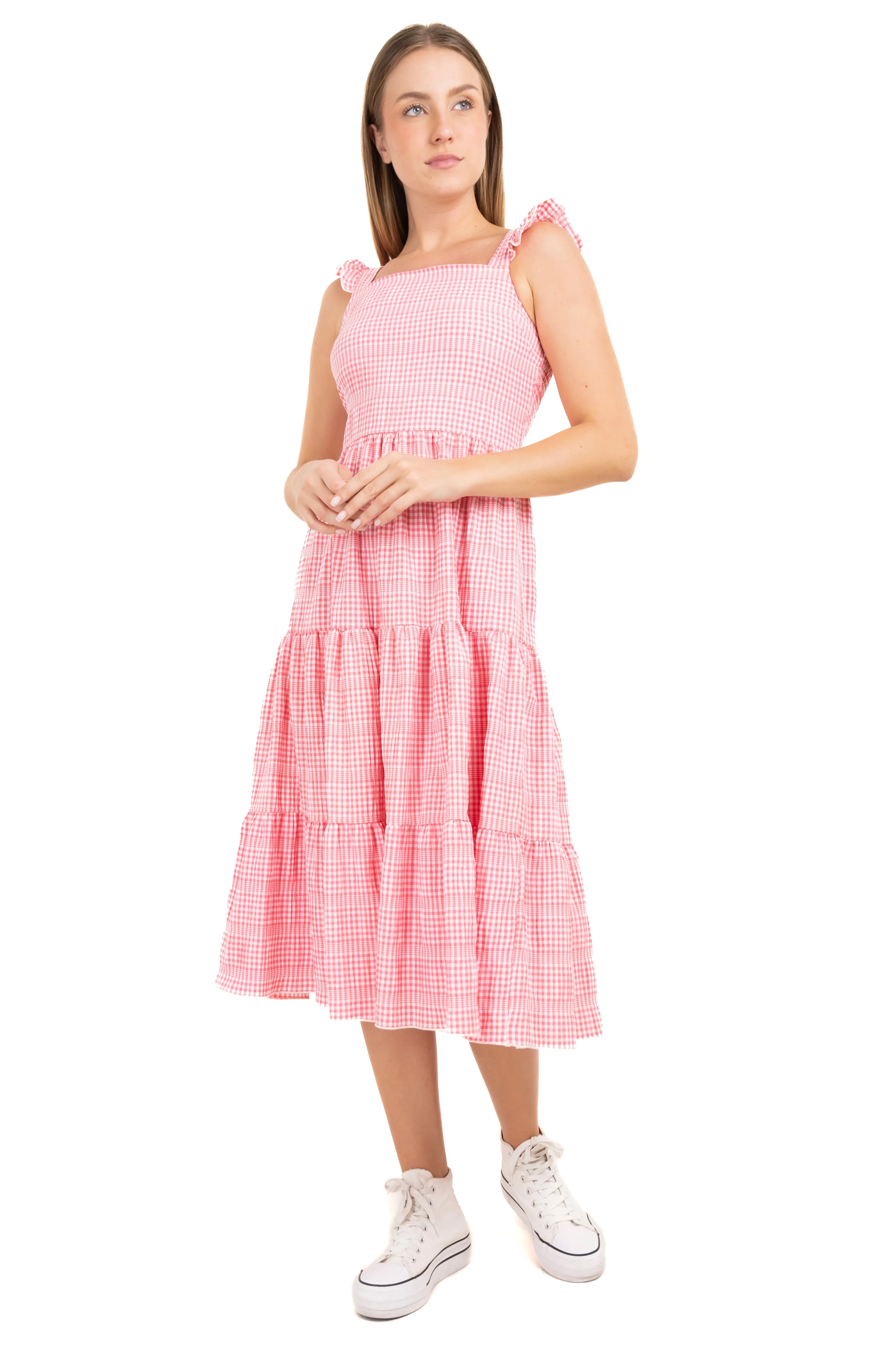 Vestido midi olanes cuadros sold by Shasa product image thumbnail 2