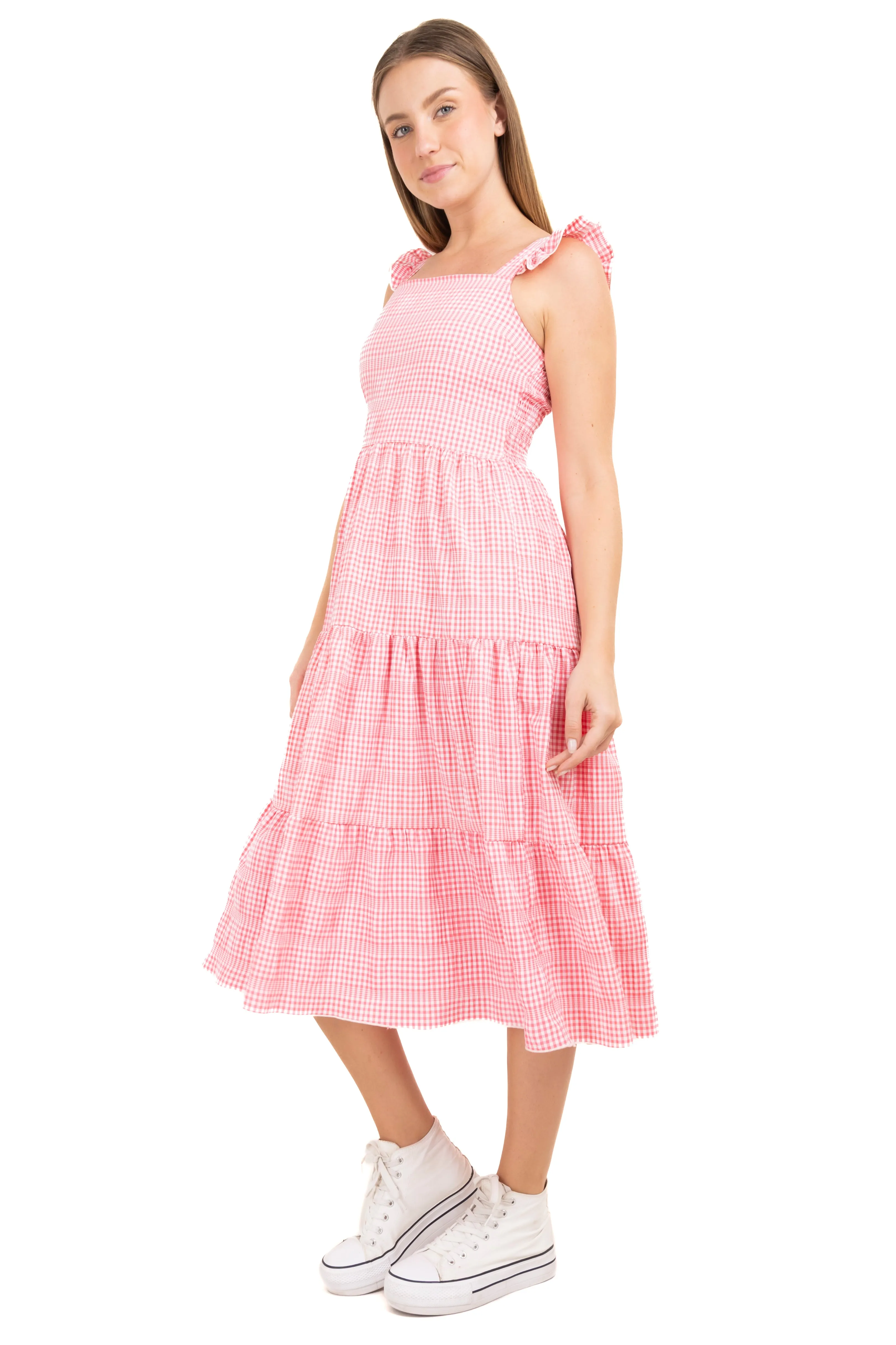 Vestido midi olanes cuadros sold by Shasa product image thumbnail 3