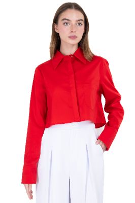 Camisa crop monocolor bolsillo sold by Shasa