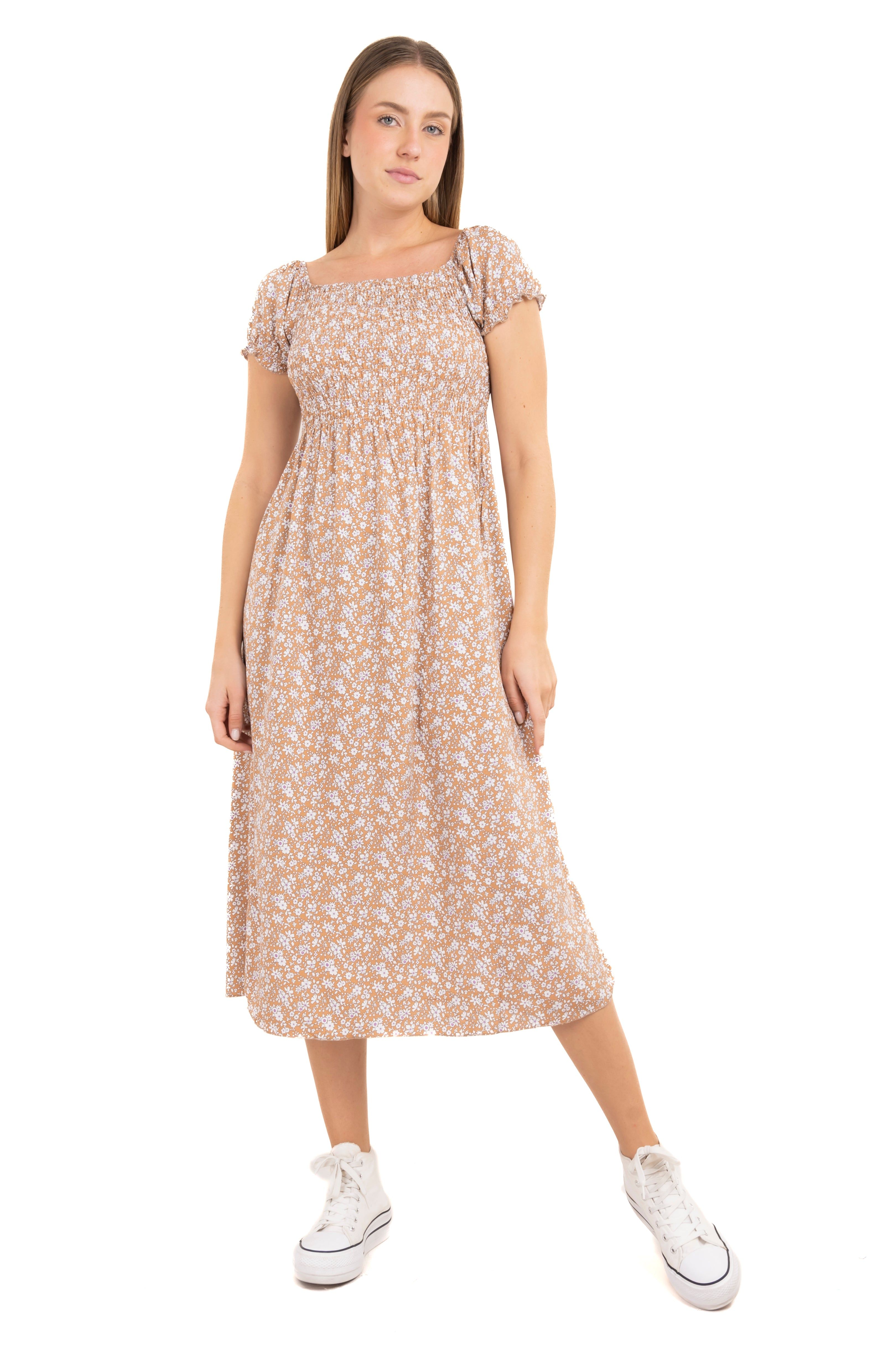 Vestido maxi manga abullonada sold by Shasa