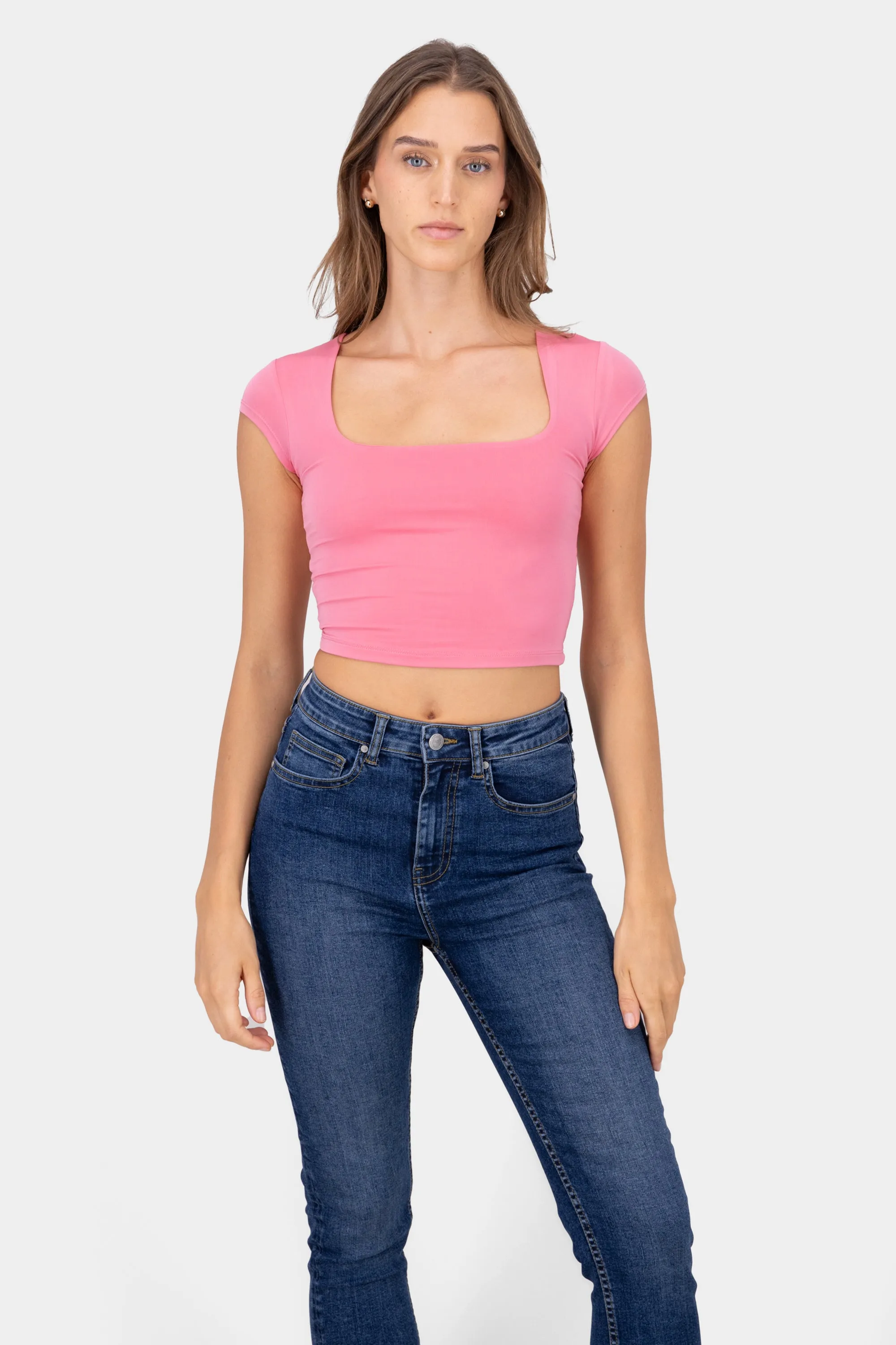 Playera crop escote cuadrado sold by Shasa product image thumbnail 2