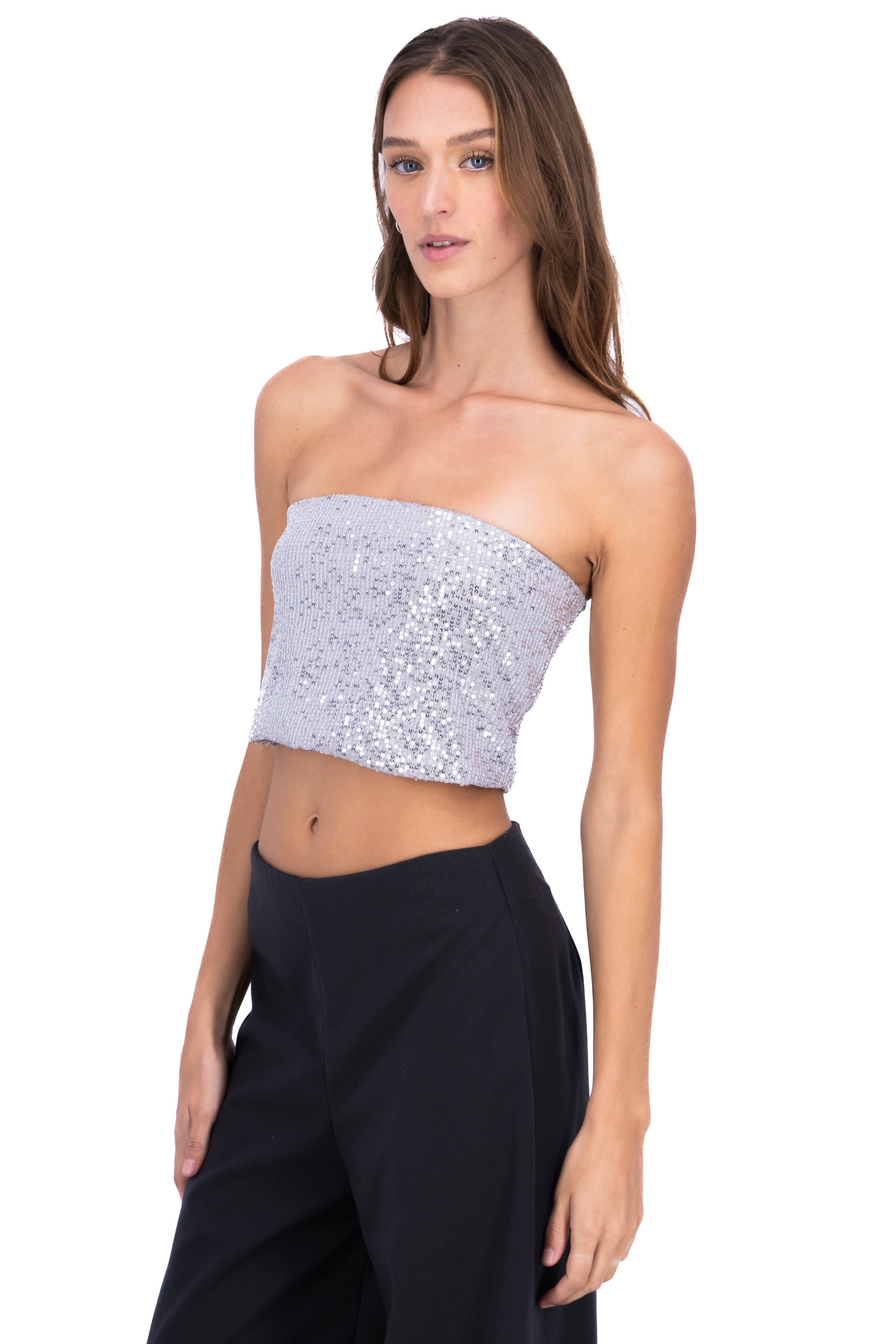 Top crop tubo lentejuelas sold by Shasa product image thumbnail 3