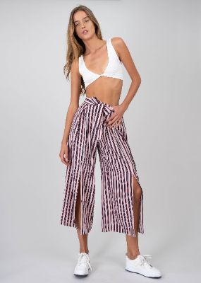 Pantalón culotte rayas sold by Shasa