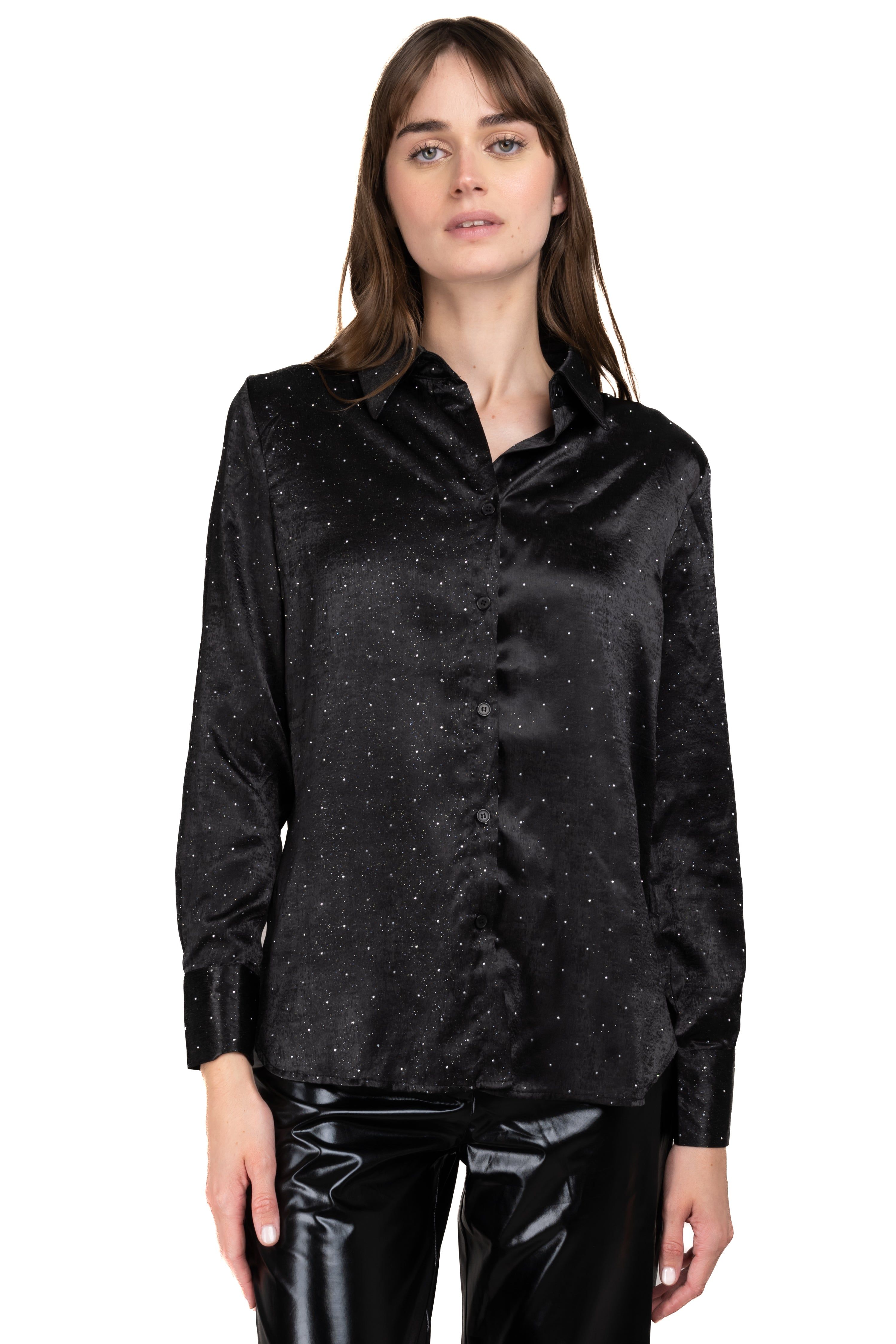 Camisa satinada brillos sold by Shasa