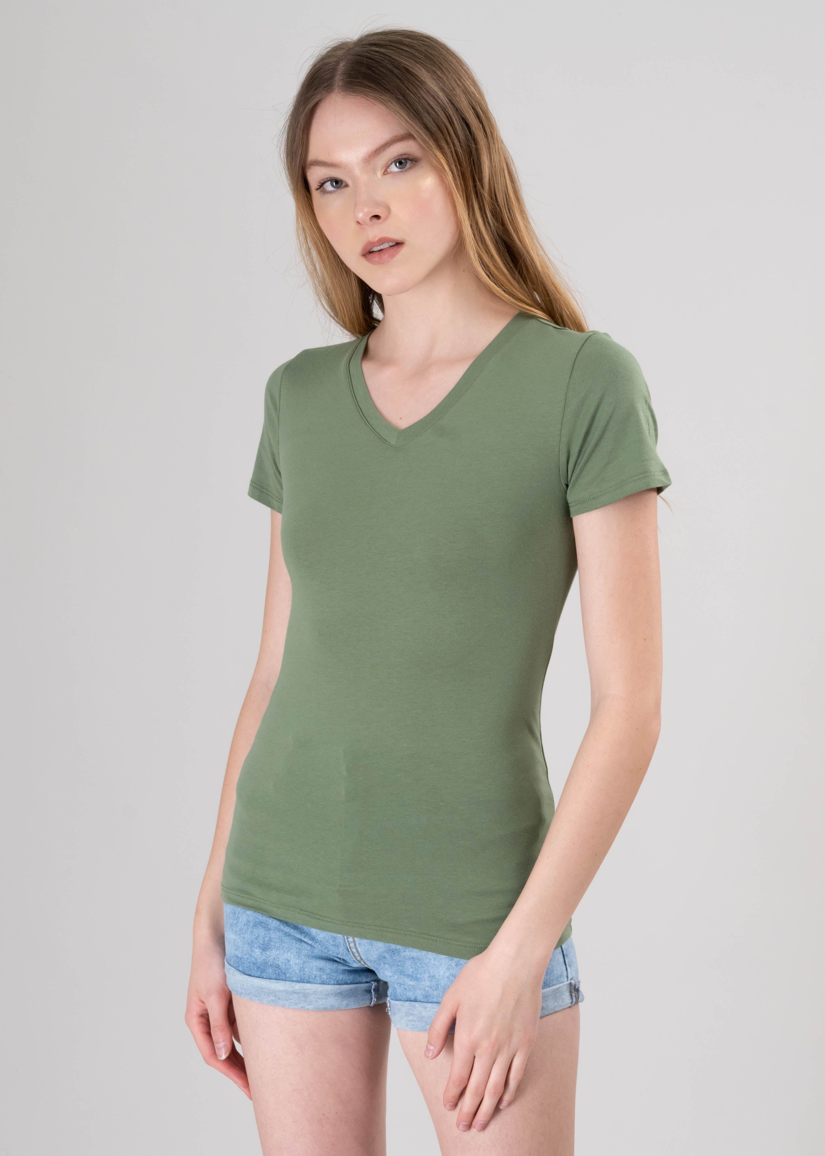 Playera manga corta escote v liso sold by Shasa product image thumbnail 2