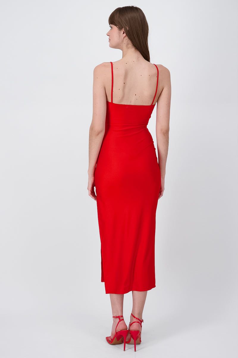 Vestido Maxi Satin Plisado Escote sold by Shasa product image thumbnail 4