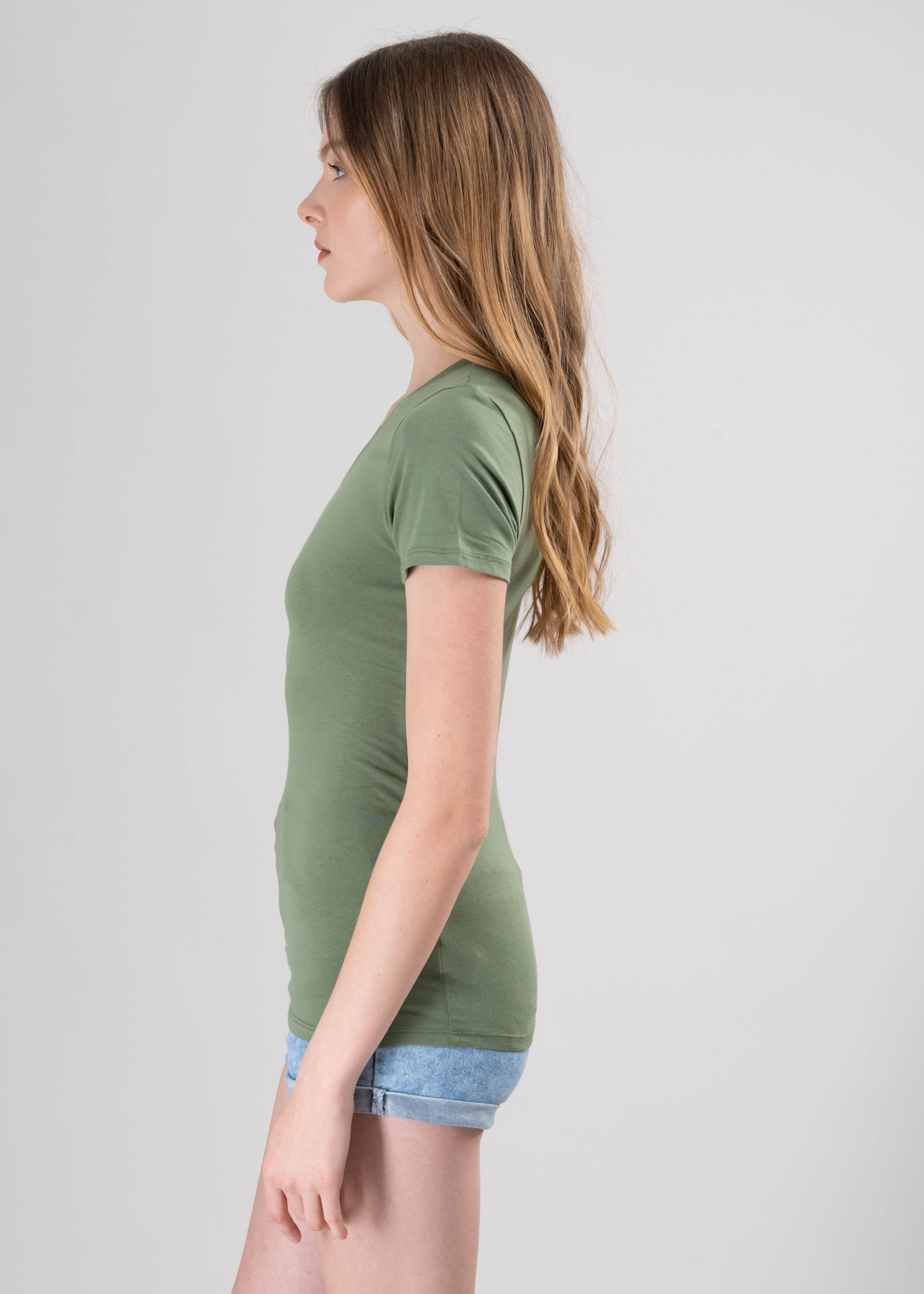 Playera manga corta escote v liso sold by Shasa product image thumbnail 3