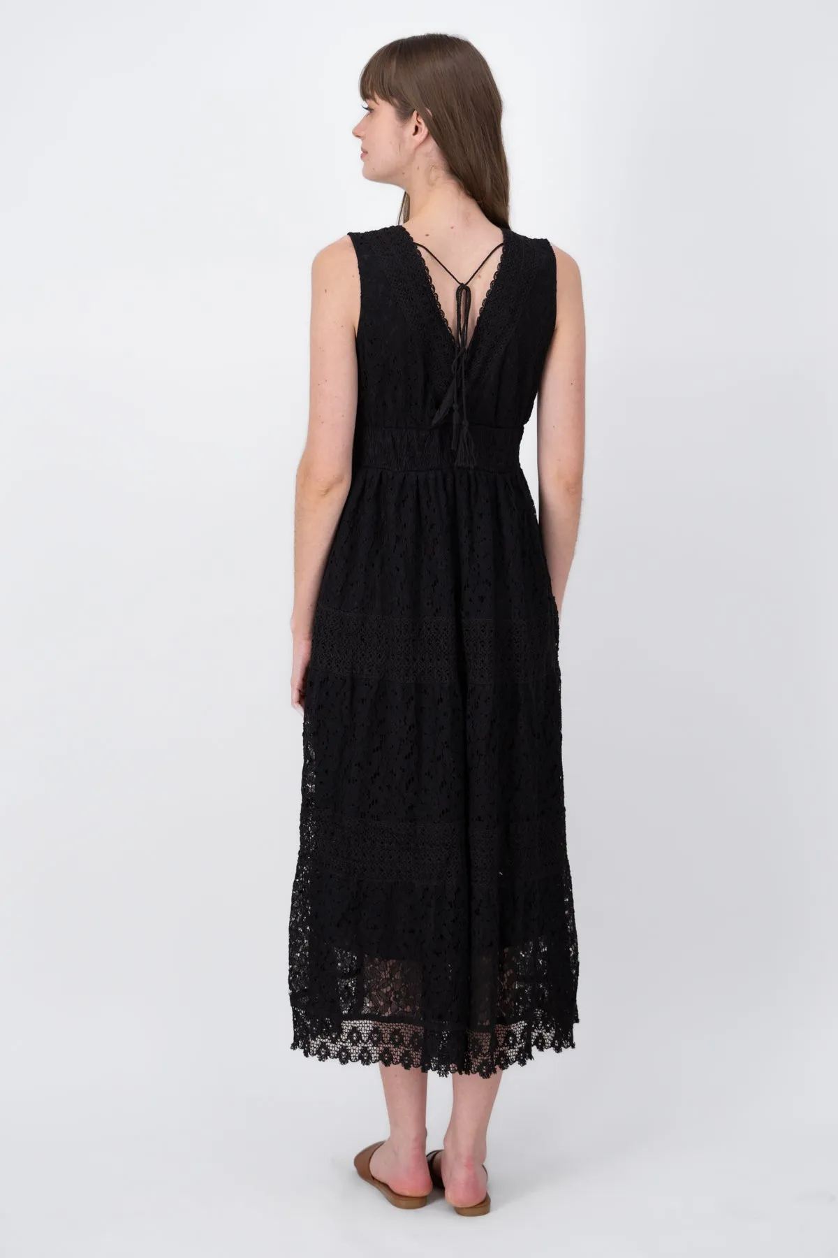 Vestido maxi encaje escote en V Hypsters sold by Shasa product image thumbnail 4