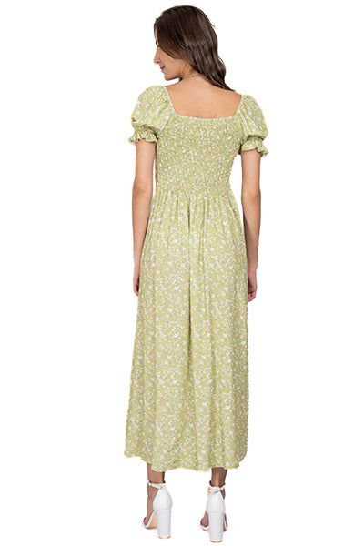 Vestido midi busto plisado flores sold by Shasa product image thumbnail 4