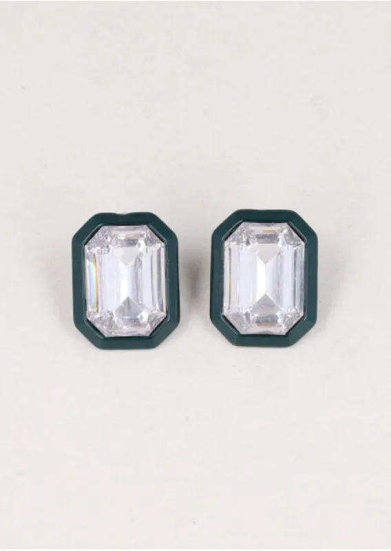 Aretes Cuadro Cristal Orilla sold by Shasa