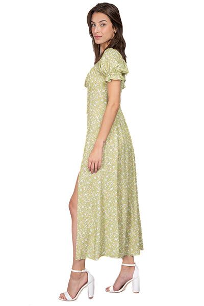 Vestido midi busto plisado flores sold by Shasa product image thumbnail 3