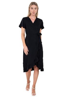 Vestido midi wrap olanes sold by Shasa