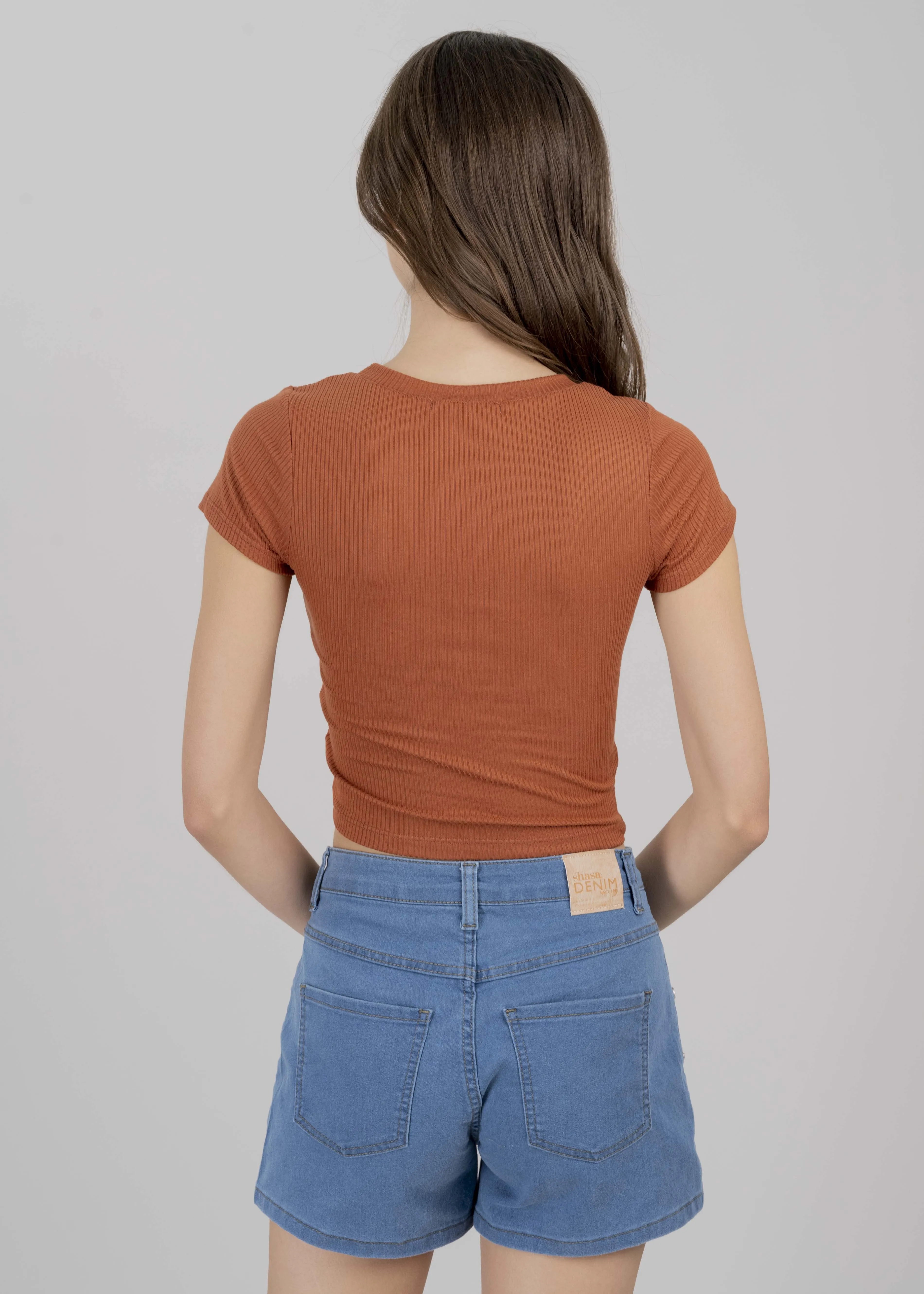 Top manga corta acanalado sold by Shasa product image thumbnail 4